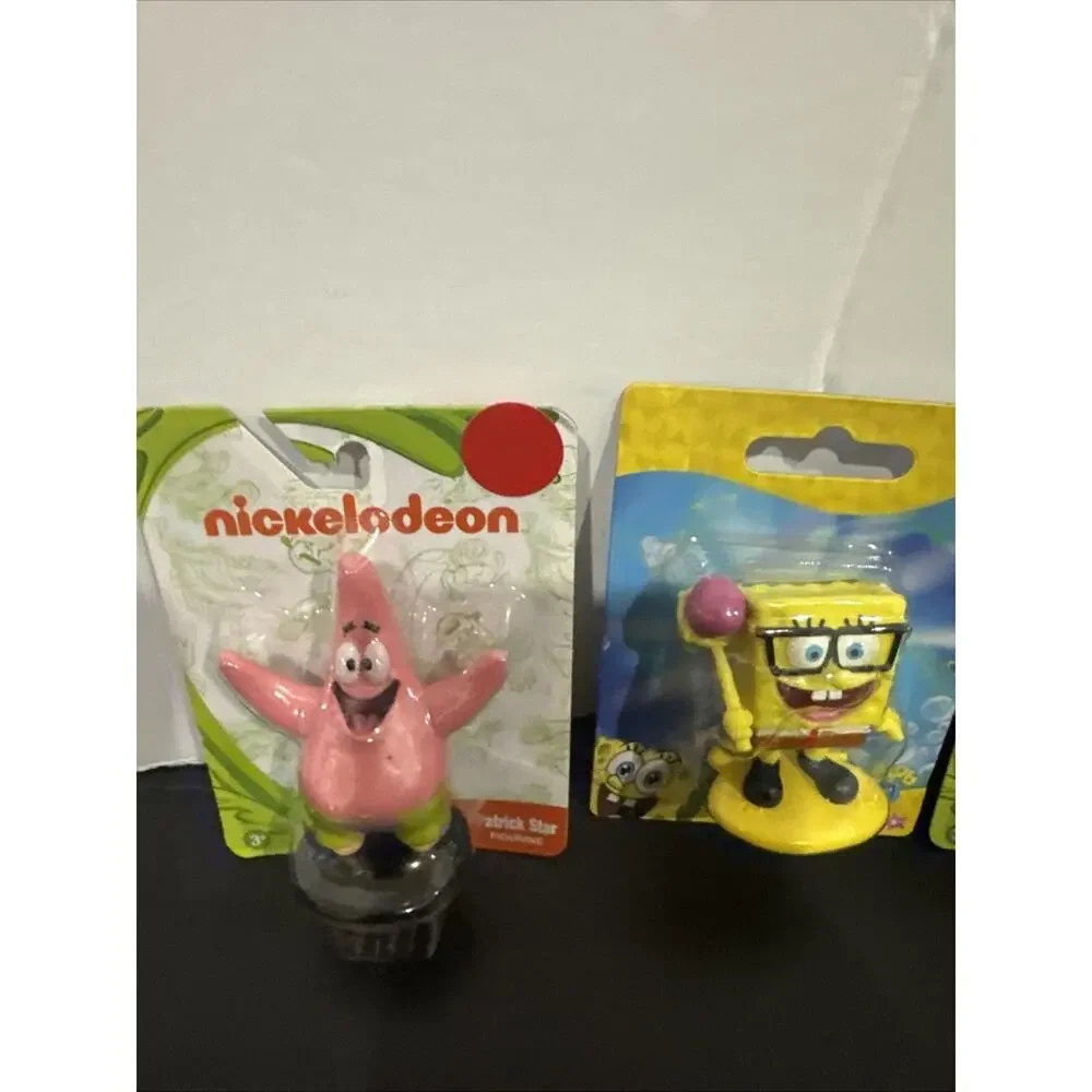 Lot of 5 Nickelodeon Cake Toppers SpongeBob Patrick Arnold Ren Sealed New